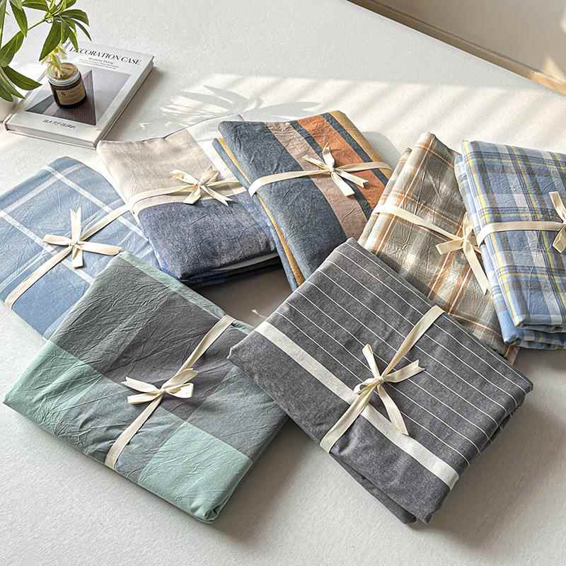 A类母婴棉2纯棉被套单件夏季水洗全棉被罩格级RXY子单人宿舍00x23