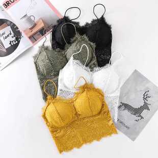 新款 网红蕾丝裹胸美背小吊带抹胸小背心舒适打底防走 直销2020新款