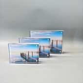 加工展示夹桌面相片框相相框相框两面亚克磁铁厂家有机玻璃力