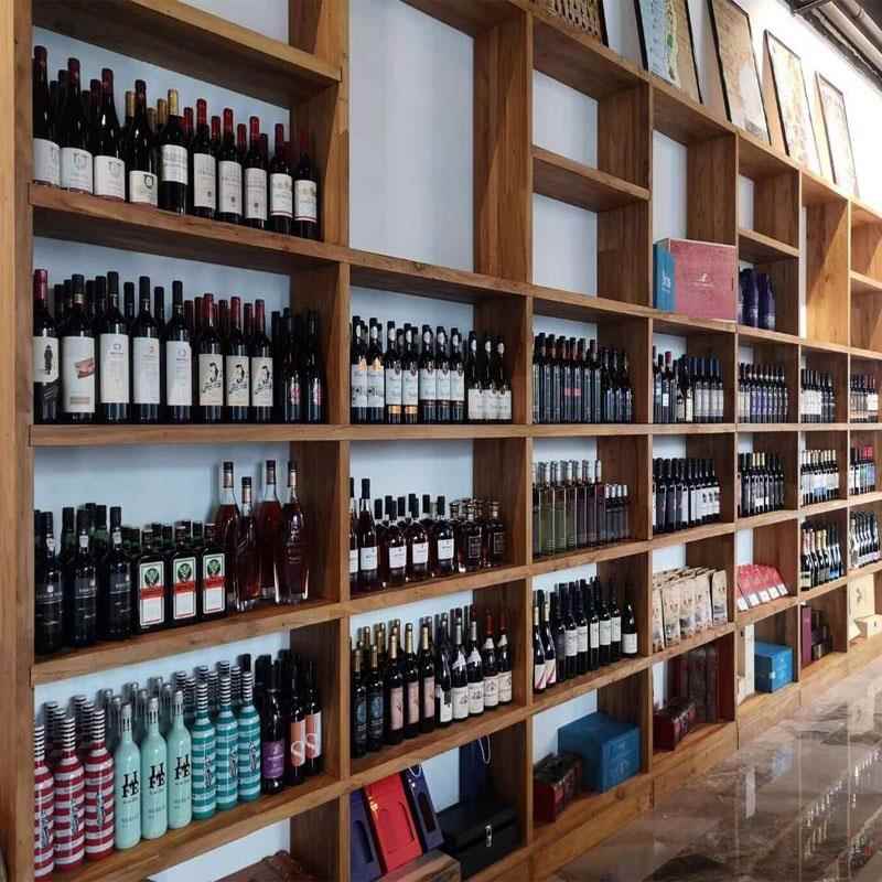 定制老榆木书架定做整墙满墙书架全实木书柜格子漫咖啡置物架落地