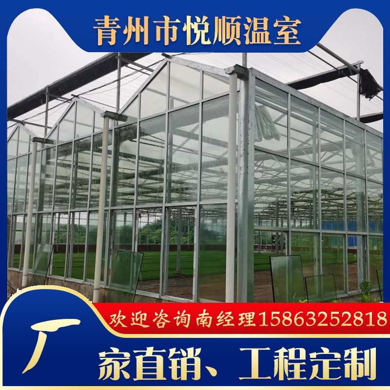 农业生态种植观光玻璃大棚采光通风玻璃温室厂家安装设计花卉温室
