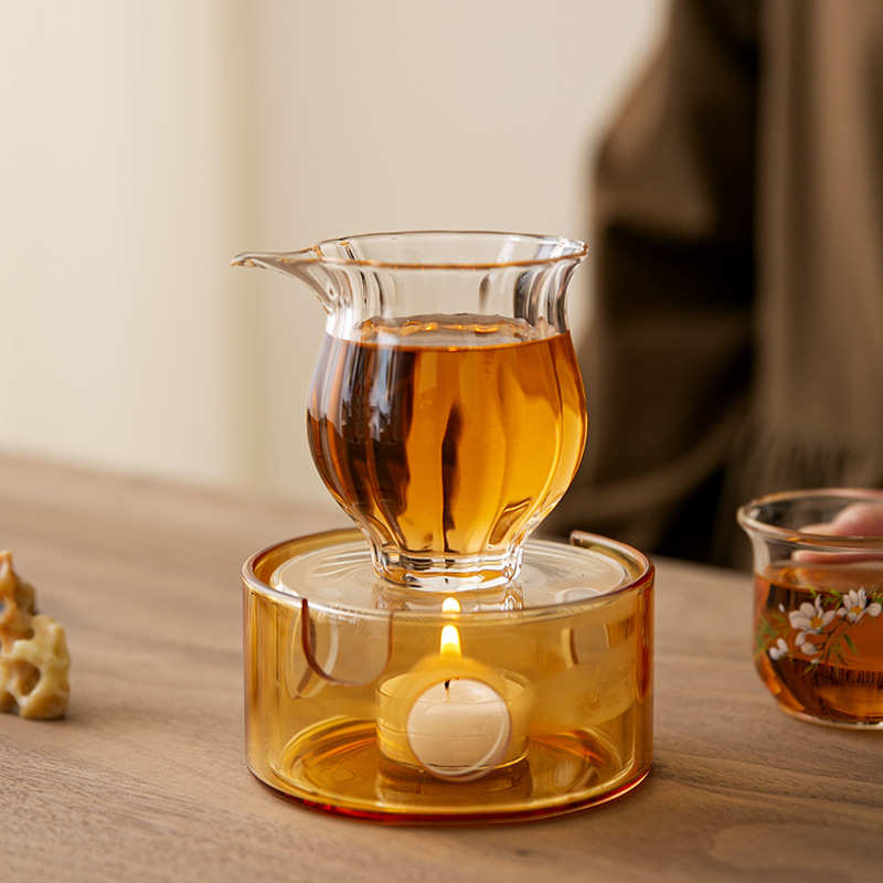 温茶炉蜡烛加热煮茶炉耐高温玻璃暖茶器迷你可观火炉保温底座底炉