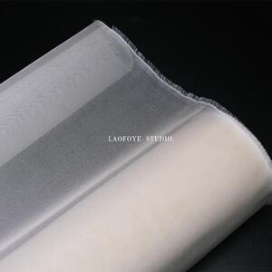 法式刺绣面料 luneville底布 日本进口欧根纱透明硬纱网布 半米价