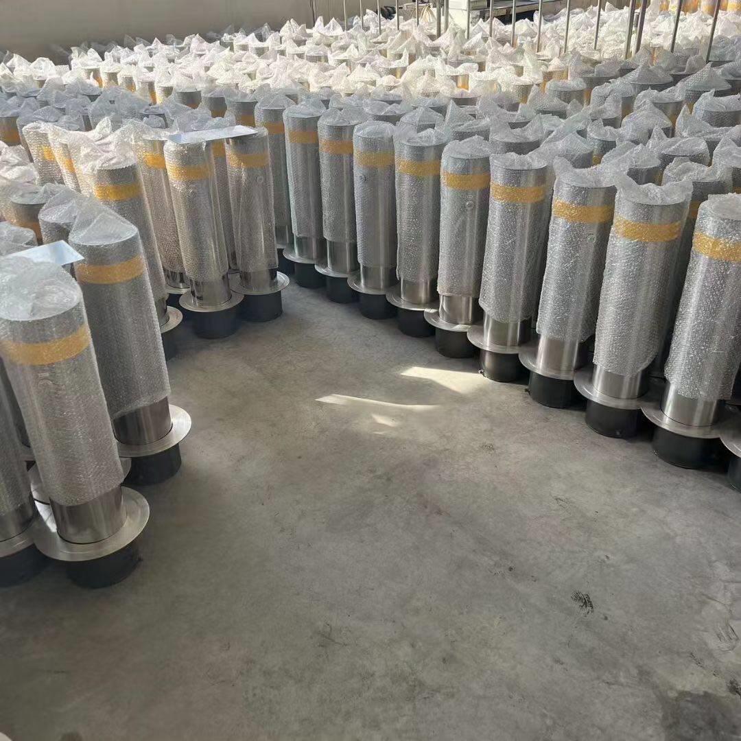 304不锈钢手提预埋路桩固定警示柱可移动不锈钢阻车加厚防撞柱201