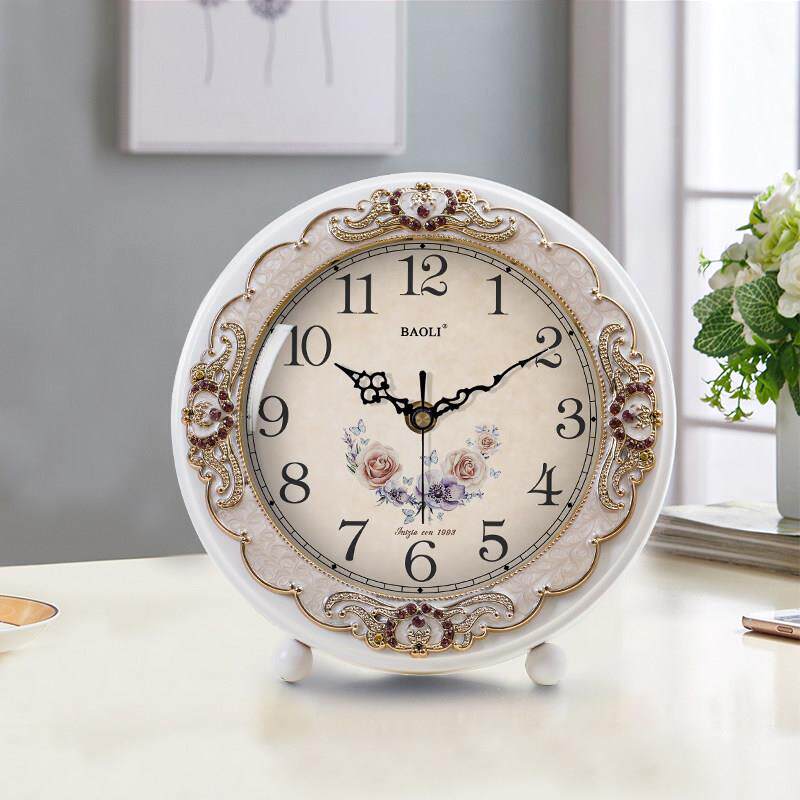 欧式客厅座钟电视柜酒柜摆件床头台钟实木现代装饰个性简约坐钟