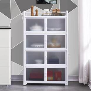 餐边柜厨房柜家用纳收置碗物储物柜简易水茶柜HRA阳台客厅铝合金