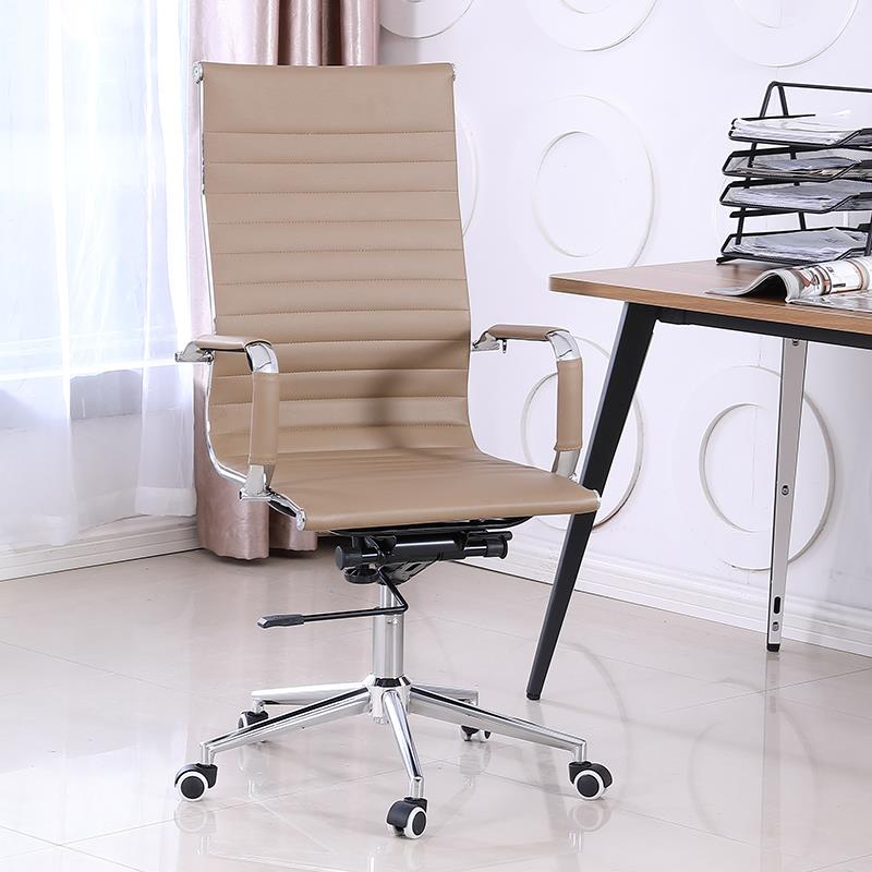 电脑椅皮质家用办公椅升降转椅职员会议弓形椅学生座椅简约高背椅