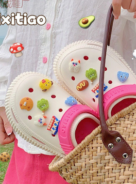 时尚立体卡通软底包头鞋厚底增高户外女士夏季海边沙滩凉鞋