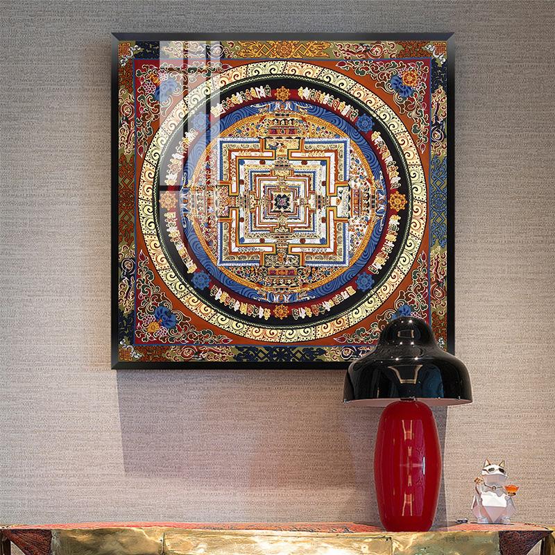 正方形装饰画黑金挂画现代装饰画