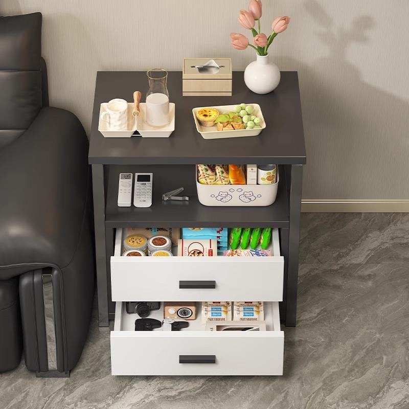 沙发边几简约双层茶几简易出租屋家用小柜子小户型床头桌置物架