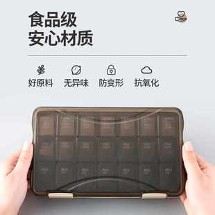 盒一日分格防潮便携式 家用药丸收纳三格分装 药盒老人随身小号携带