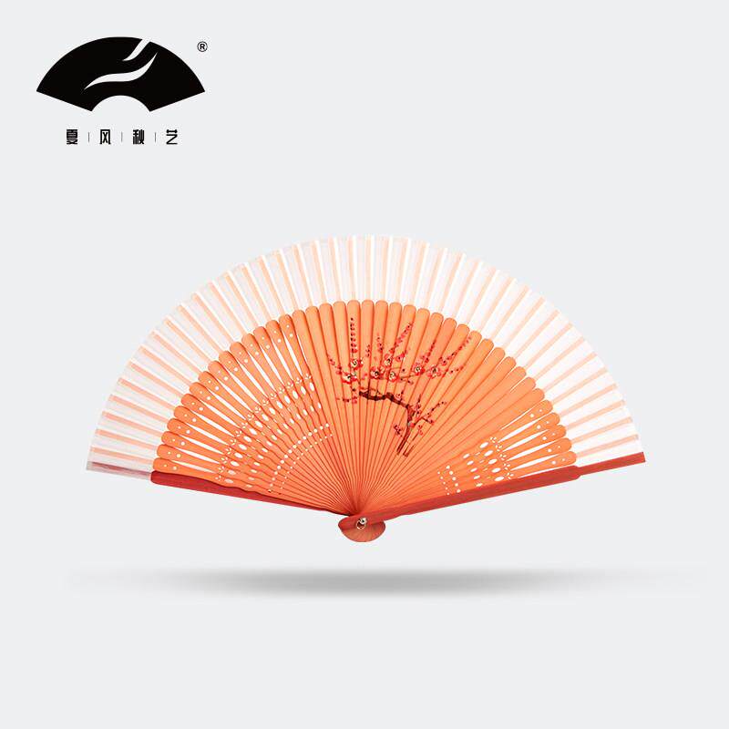 夏风秋艺夏天可携式日用折扇中国风复古风舞蹈汉服流苏手工手绘扇