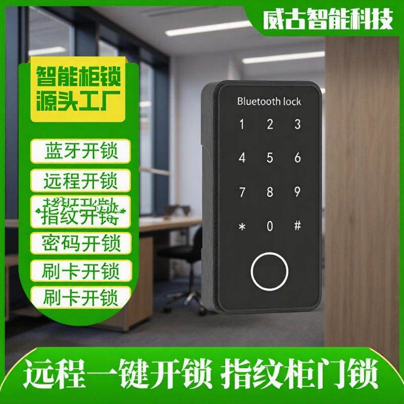 跨境指纹锁木门办公室家用鞋柜密码锁智能抽屉锁小型通通锁