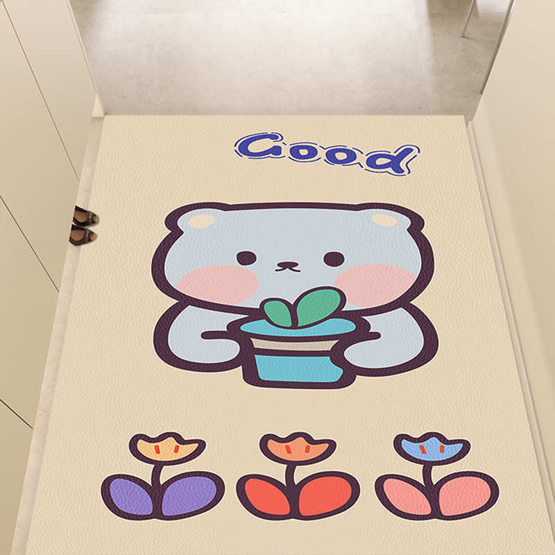 2024新款多巴胺色系PVC入户门脚垫地垫双面防滑可水洗公主请下单