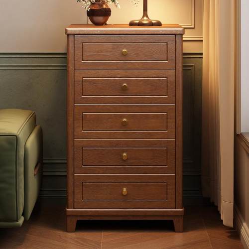 879实木床头柜带藏保险一箱保体家用防盗隐式小型储物柜指纹密码