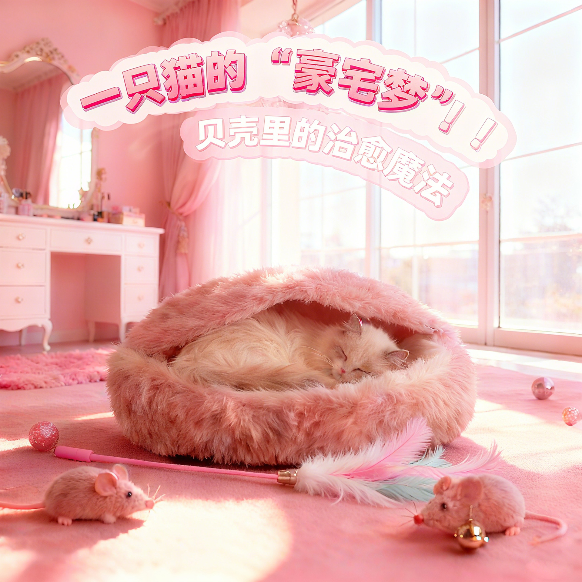 长毛绒猫窝猫窝四季通用保暖沙发