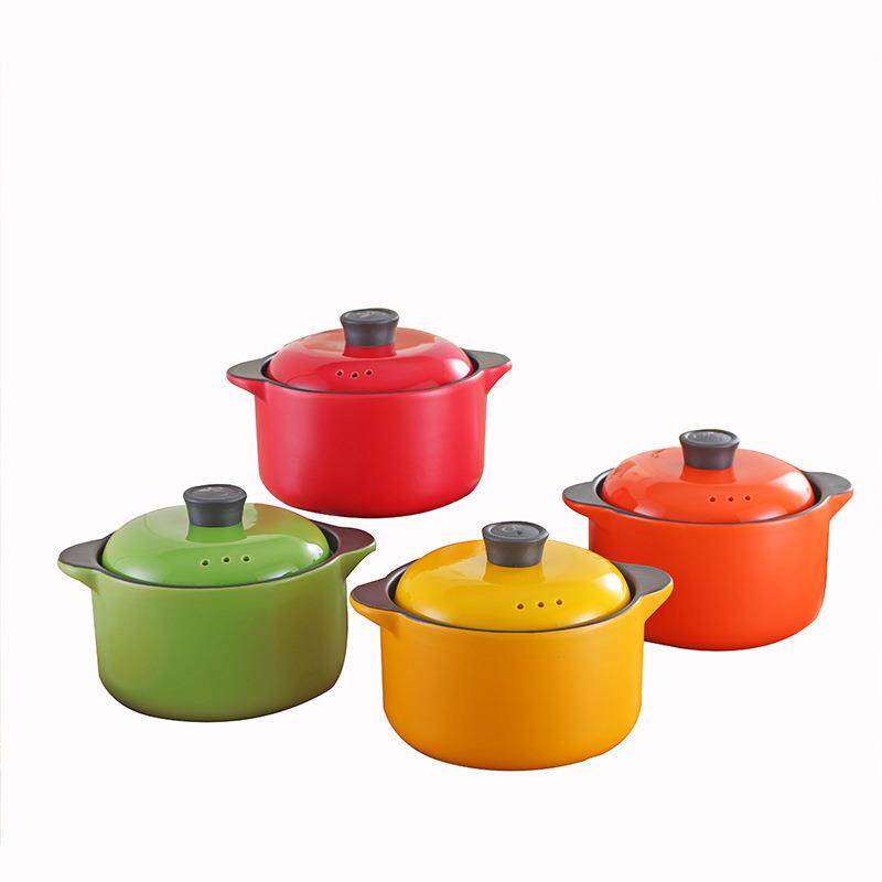 创意韩式陶瓷锅煲汤小砂锅双耳家用汤锅耐高温明火燃气炖汤锅石锅