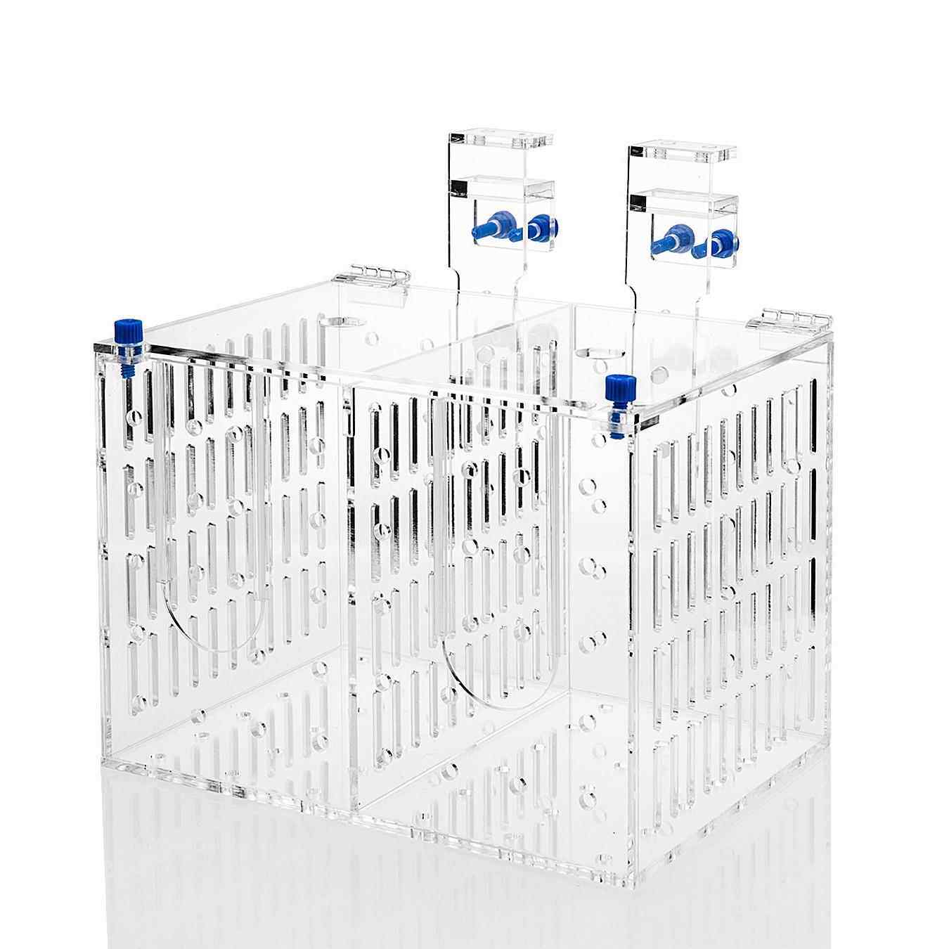 海之源鱼儿亚克力隔离盒FSB-2B双格带前门天窗水族箱多功能盒