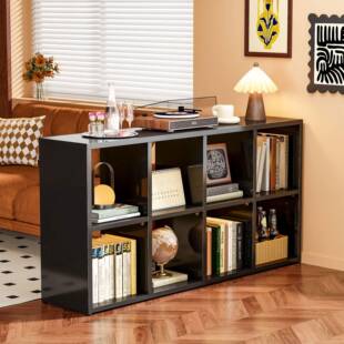 钢制家居格子柜书柜自由组合卡莱克八格柜床边儿童书架落地置物架