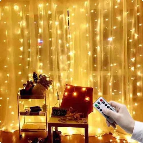3x3m/6x3m LED Garland Curtain Light with 8 Lighting Modes Co