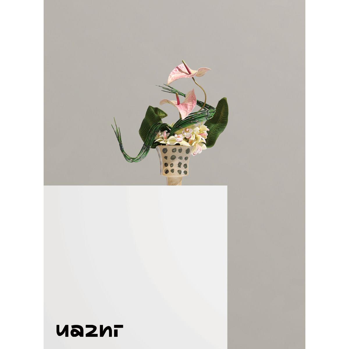 花小只 手绘陶瓷仿真花艺组合绘意 样板间儿童房书桌展示柜摆件