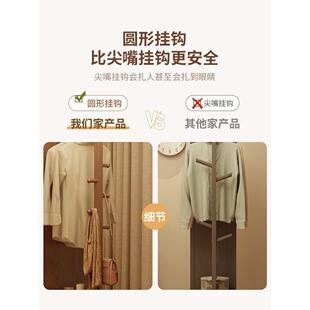 实全身镜落地可镜木CYJ023家用卧室旋转移动试衣衣镜子带挂架一体