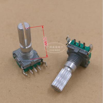 EC11编码器卧式3脚 360度无限旋转音响功放数字脉冲电位器 20定位