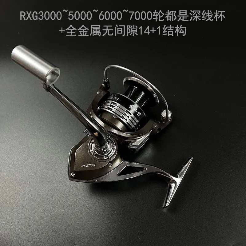 无间隙渔轮全金属摇臂鱼线轮海杆轮子鱼轮海竿纺车轮深线杯浅锚鱼