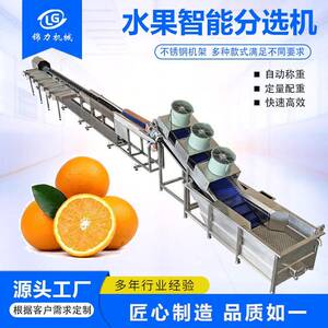 水果清洗风干一体化柑橘橙子清洗风干分选一体化智能等级分选