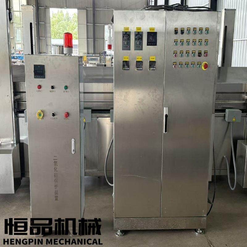 恒品金丝鸡排小型全自动油炸机 纯肉烤肠方形油炸锅