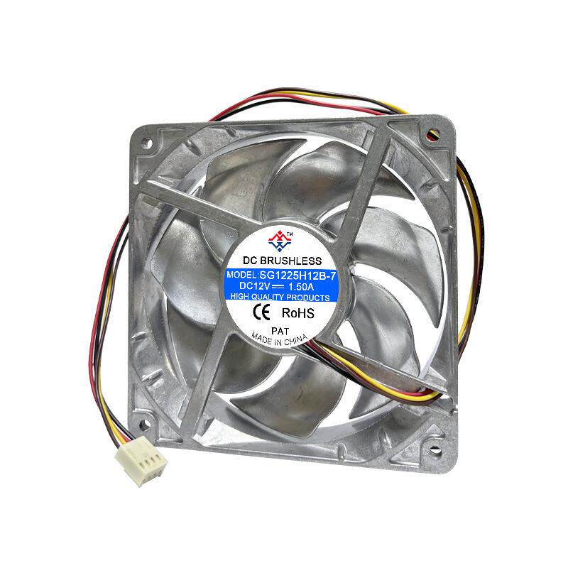 12025 12CM12V1.5A全金属耐高温电脑电源机箱工业机箱散热风扇
