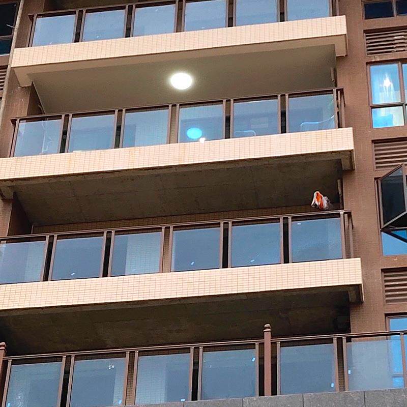 钢护玻字防护栏简约YZG铝合金玻璃防腐防锈璃美观小区写楼阳台护