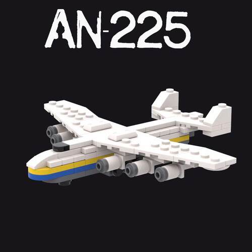 an225飞机空中运输机拼装玩具模型摆件兼容国产小moc套装跨境