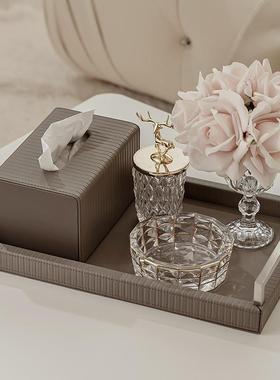 新款档茶收高22072饰纳纸巾盒轻奢餐巾盒装摆件客厅家几用抽纸盒