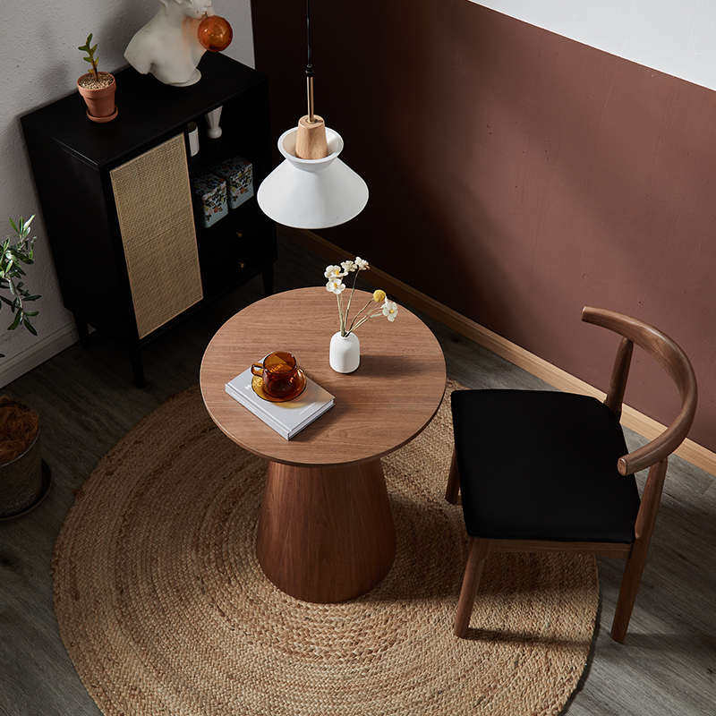 北欧轻奢实木小圆桌简约黑色奶茶店咖啡桌洽谈桌休闲茶桌家用茶几,住宅家具,角几/边几,淘宝优惠券,粉丝福利购,淘宝优惠卷