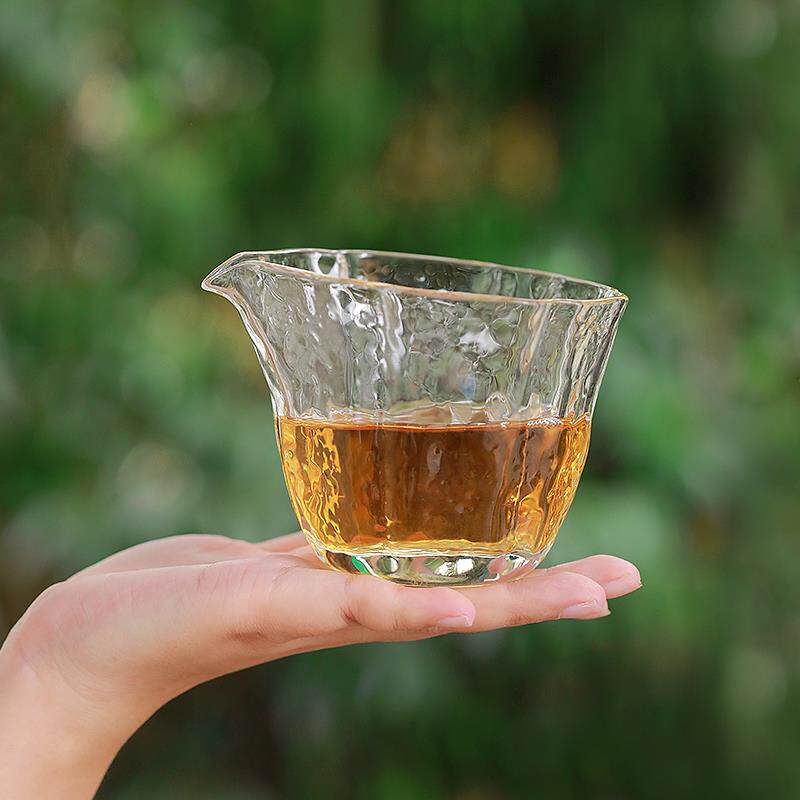 浣花冰晶玻璃公道杯加厚耐高温透明匀杯家用分茶器公杯茶道配件