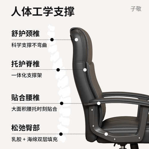 办公椅家用电脑椅舒适久坐老板椅子现代简约升降转椅人体工学座椅