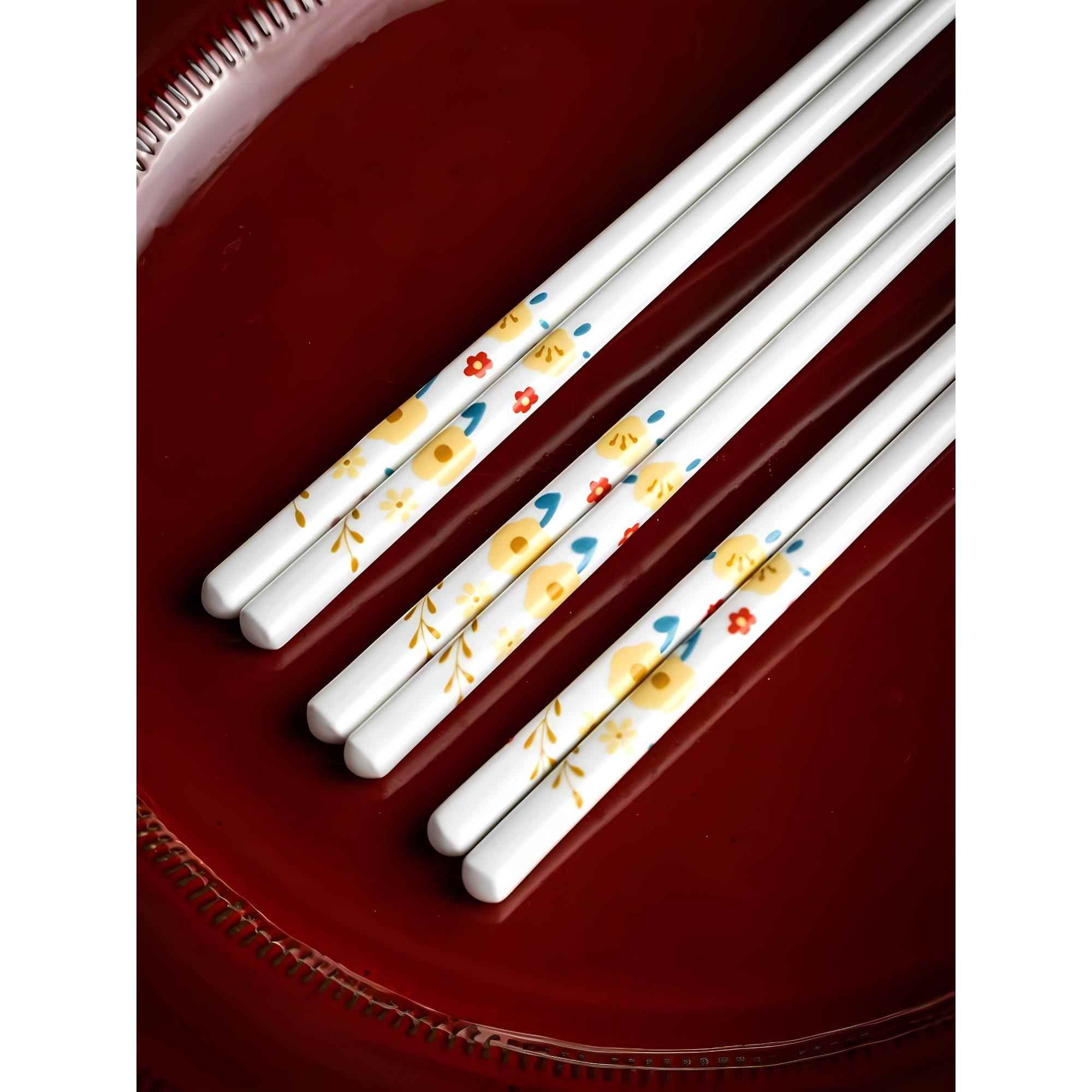 筷子家用高档新款陶瓷筷子个人专用精致筷子一双家庭分餐餐具快子