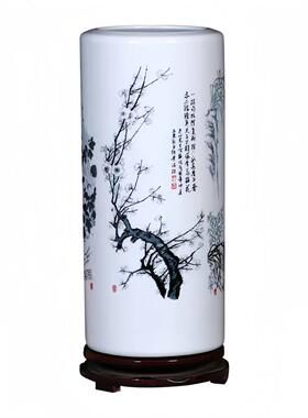 景德镇陶瓷富贵竹花瓶中式插花水培竹子家用客厅装饰品摆件高档品