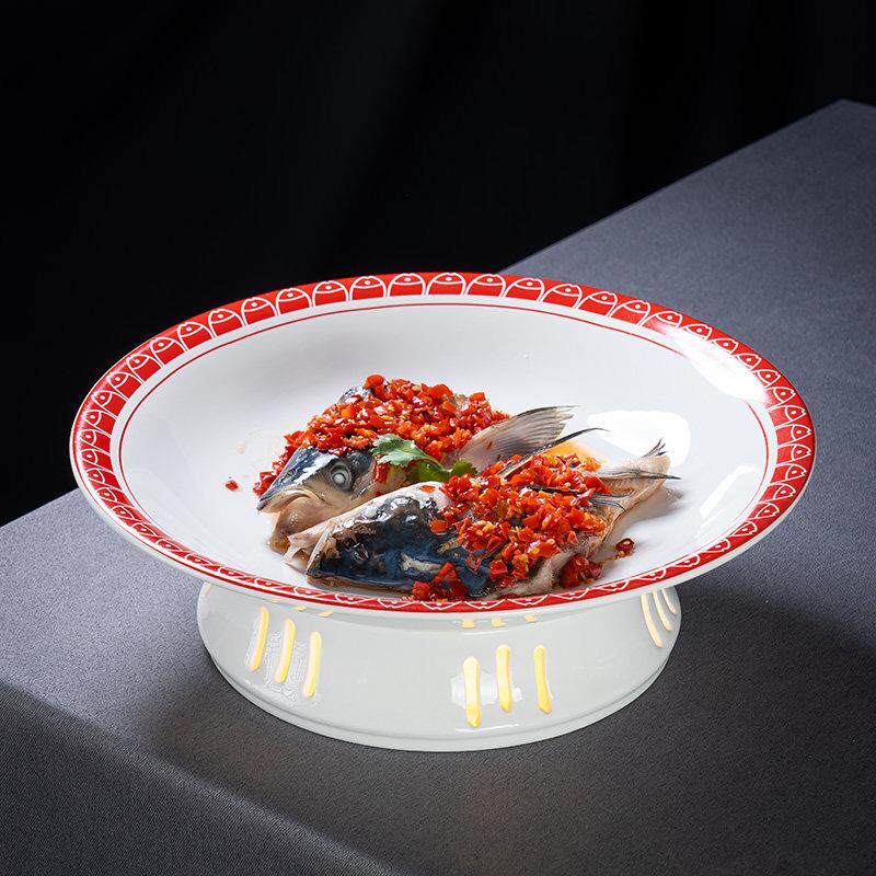 剁椒鱼头专用盘子可加热碗陶瓷泡饼干 干锅酒店保温菜蜡烛加热餐