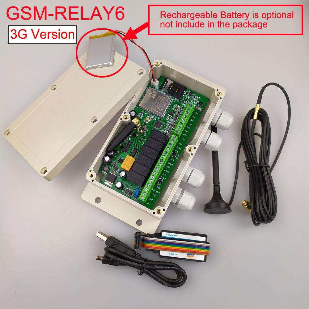 GSM-RELAY6六路继电器远程控制器可供货2G,3G和4G版本
