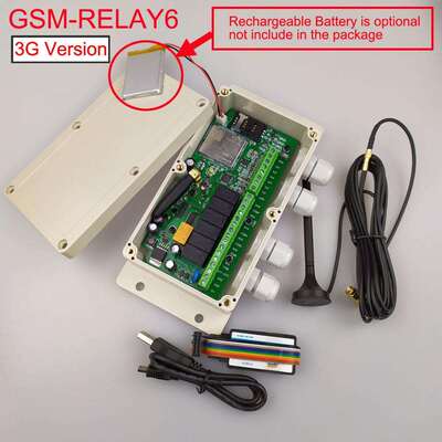 GSM-RELAY6六路继电器远程控制器可供货2G，3G和4G版本