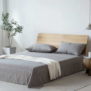 单床单宿舍民宿用单独被单床上用品 全棉色织水洗棉床单纯棉简约款