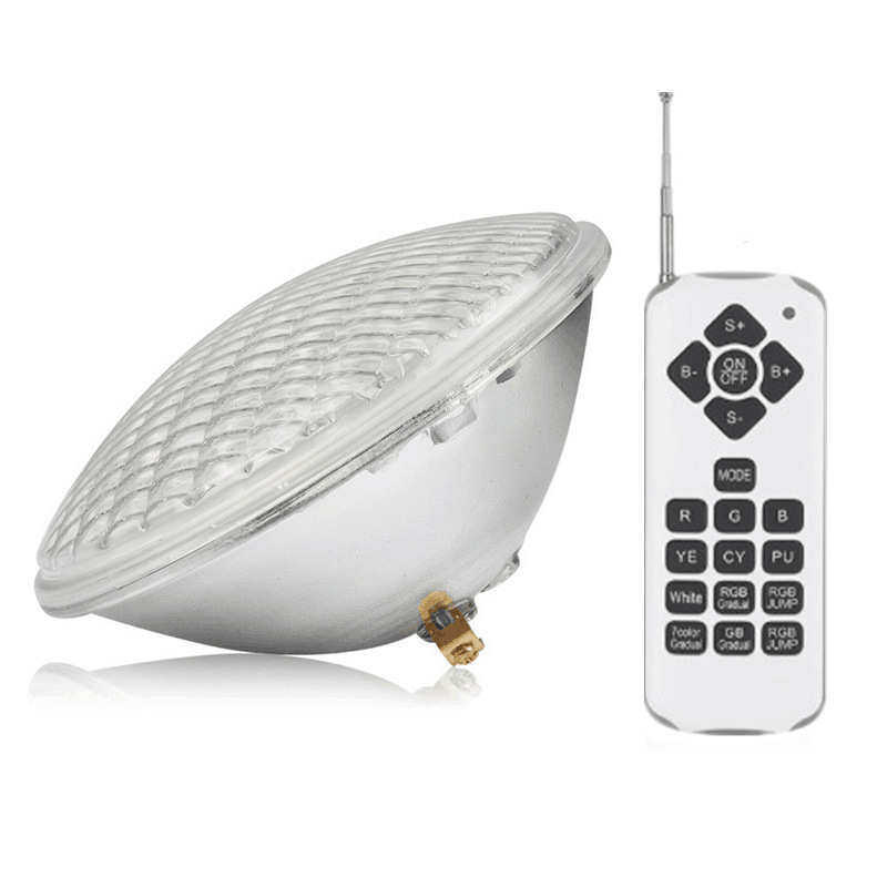 嵌入式预埋桶光源 PAR56 泳池灯泡 72W 水下灯RGB+暖白12V IP68