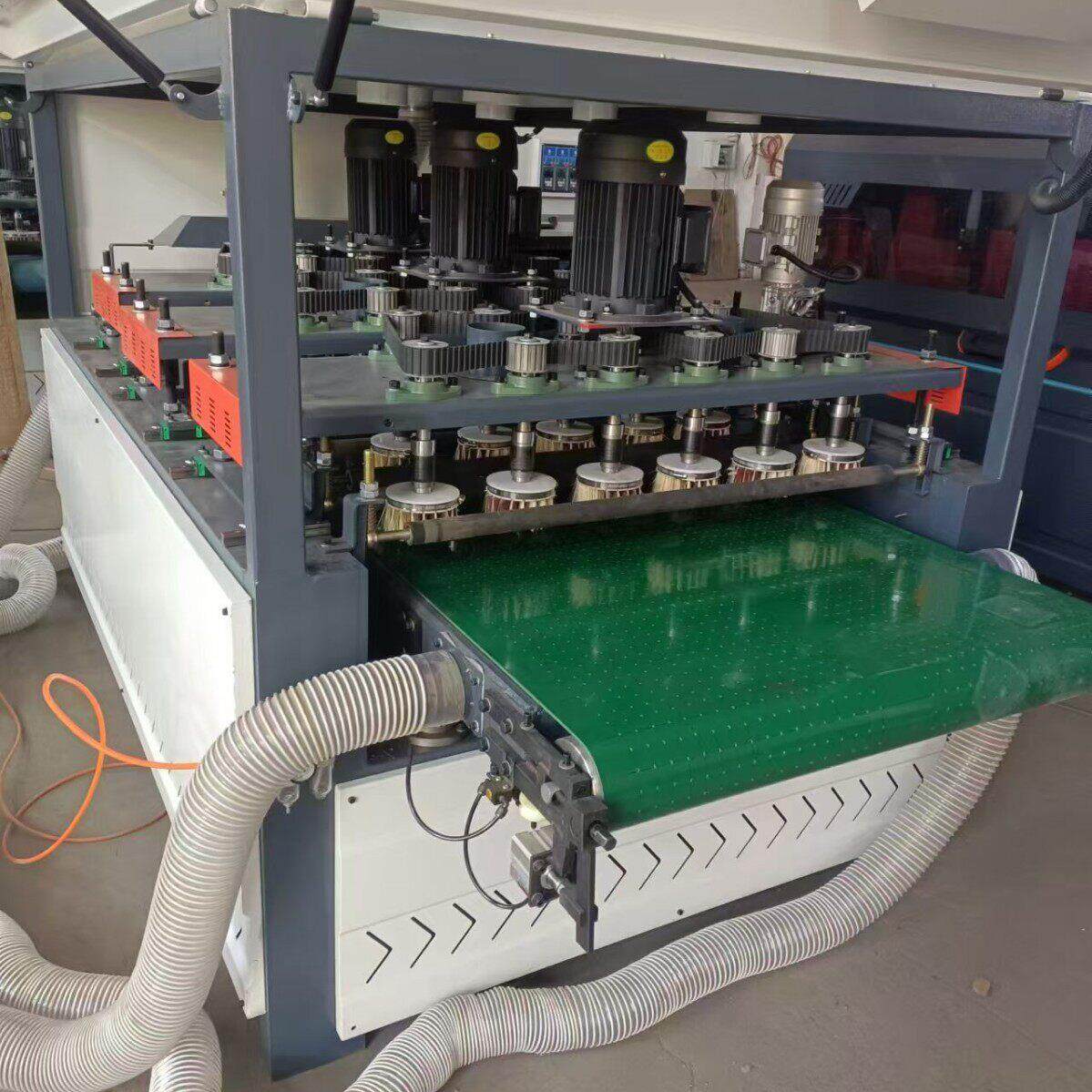 木工吸附短料打磨抛光机铝合金门窗托盘料楼梯扶手双面打磨机