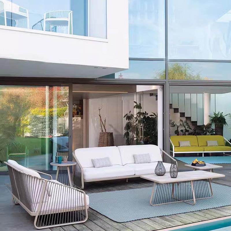 户外藤编沙发庭院外别墅意61室花园露台防休闲防晒水创家具茶几组