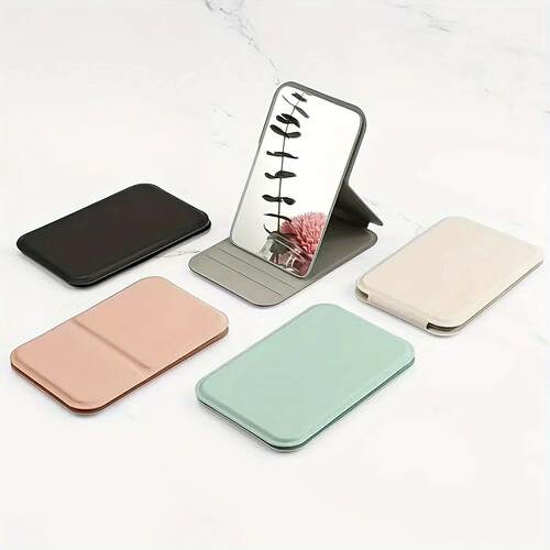 1 Piece 4.25x2.76inch Portable Folding Makeup Mirror, Simple