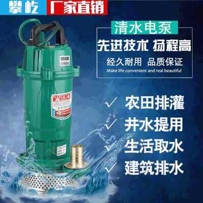 攀屹220v家用370w750w潜水泵抽水泵抽水机小型井水农用水泵一寸