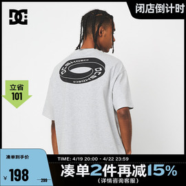 DCSHOES 落肩袖简约印花圆领上衣休闲宽松短袖T恤