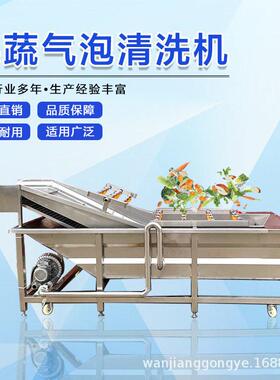 水果蔬菜气泡清洗机 臭氧洗菜机 中央厨房预制菜加工成套流水线